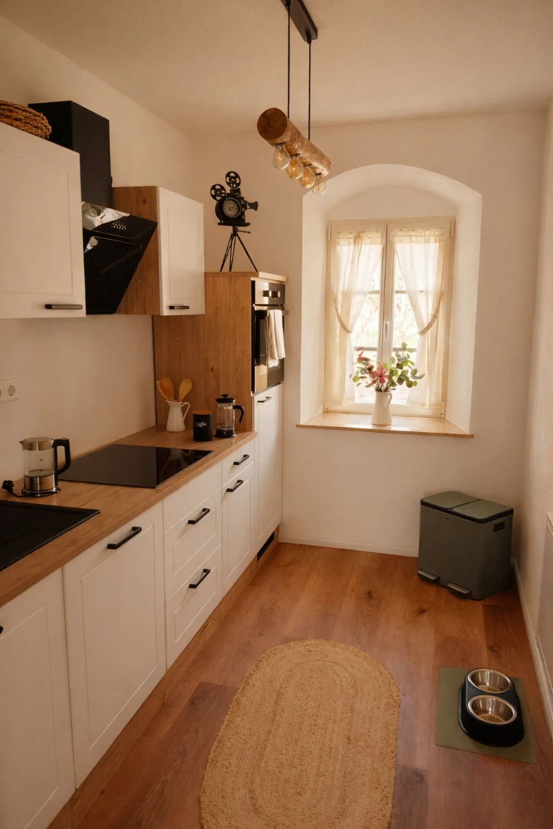 Küche der Ferienwohnung Talwächter