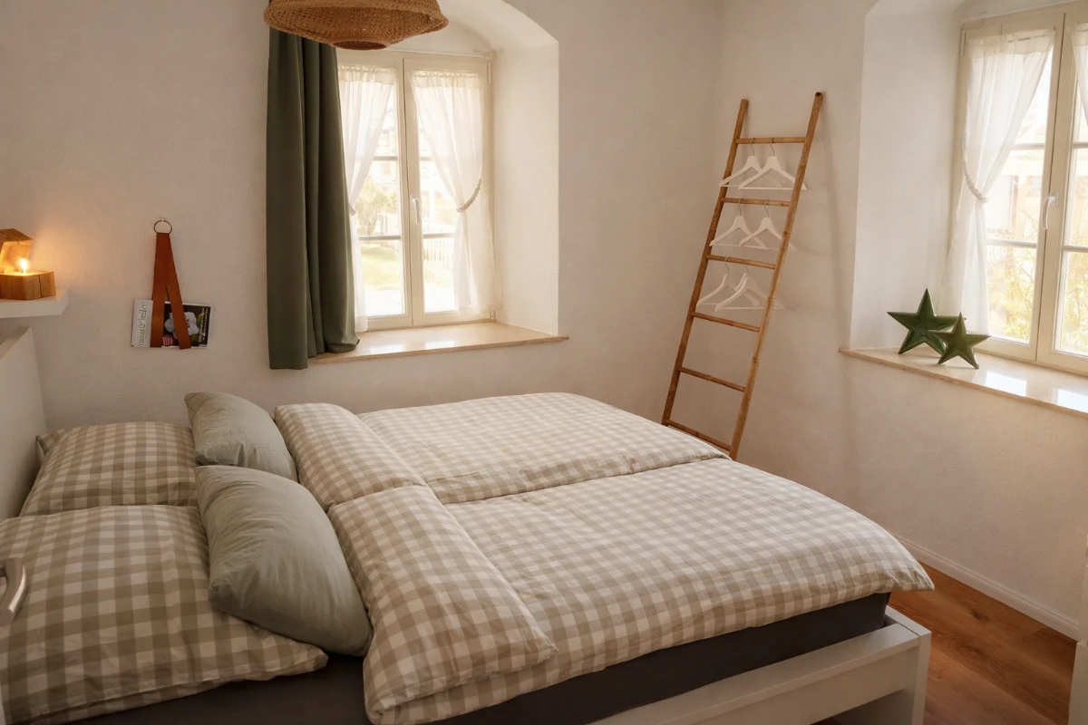 Schlafzimmer der Ferienwohnung Talwächter